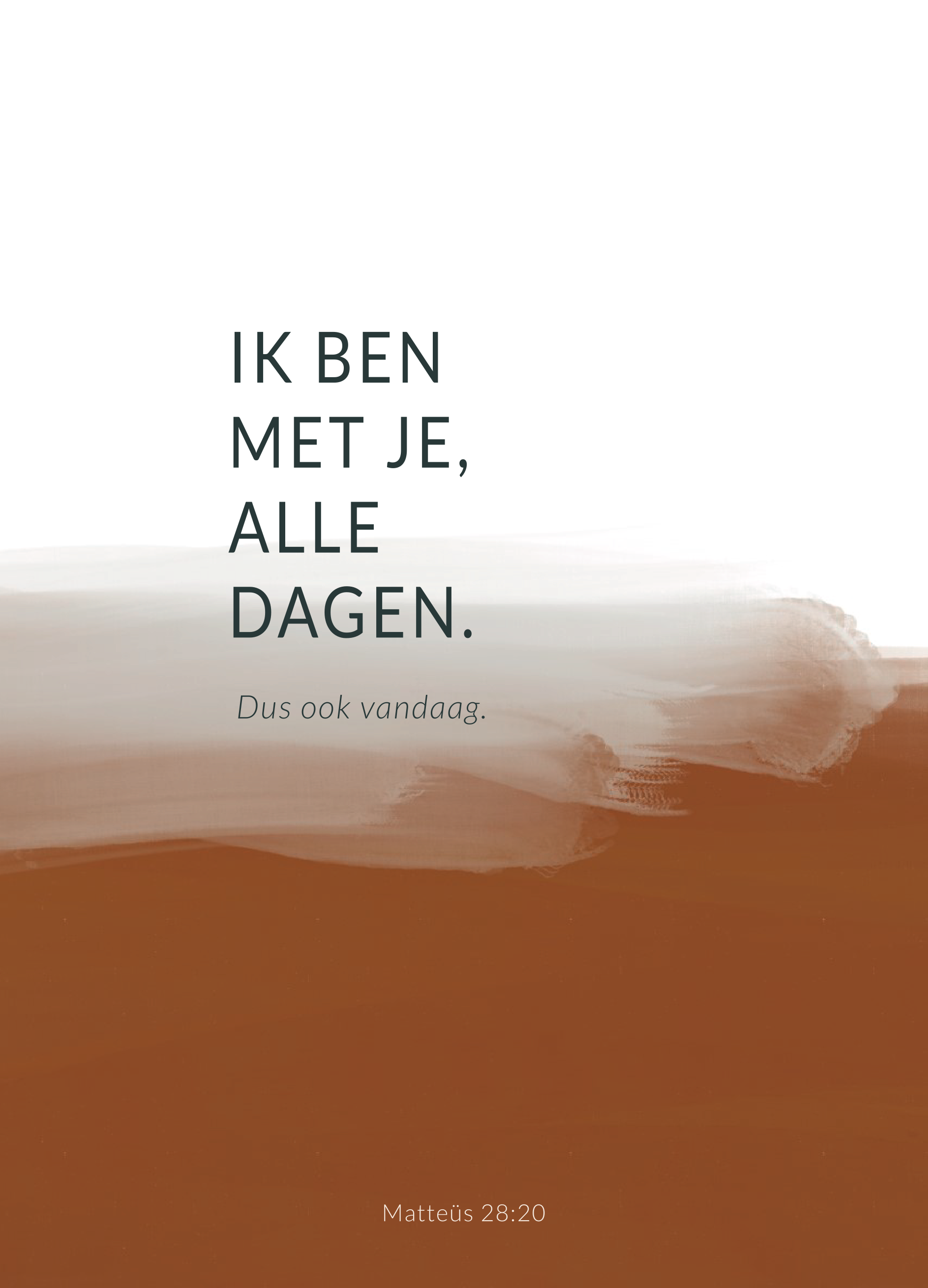 Kaart - Mattheüs 28:20 - Ik Ben met Je Alle Dagen - Kaarten ...