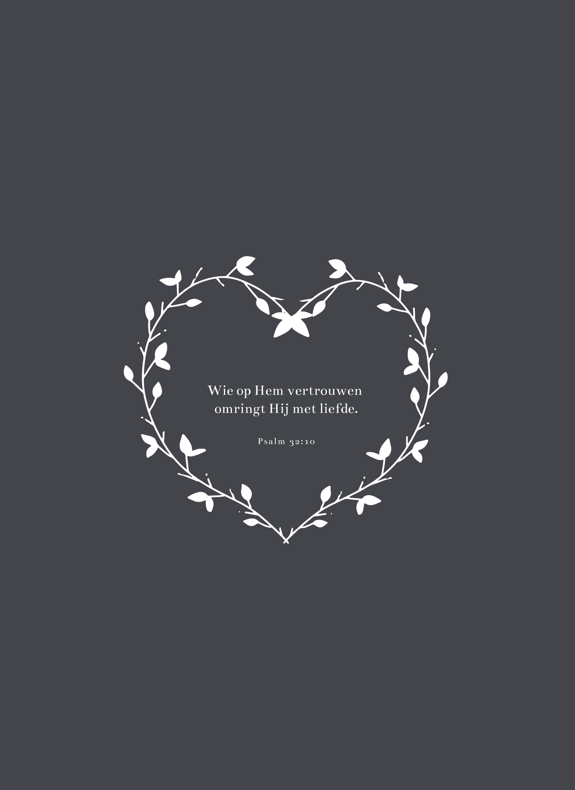 Minikaart - Psalm 32:10 - Wie op Hem Vertrouwen - Kaarten ...