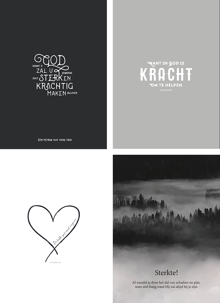 Christelijke Condoleancekaarten - Set 1