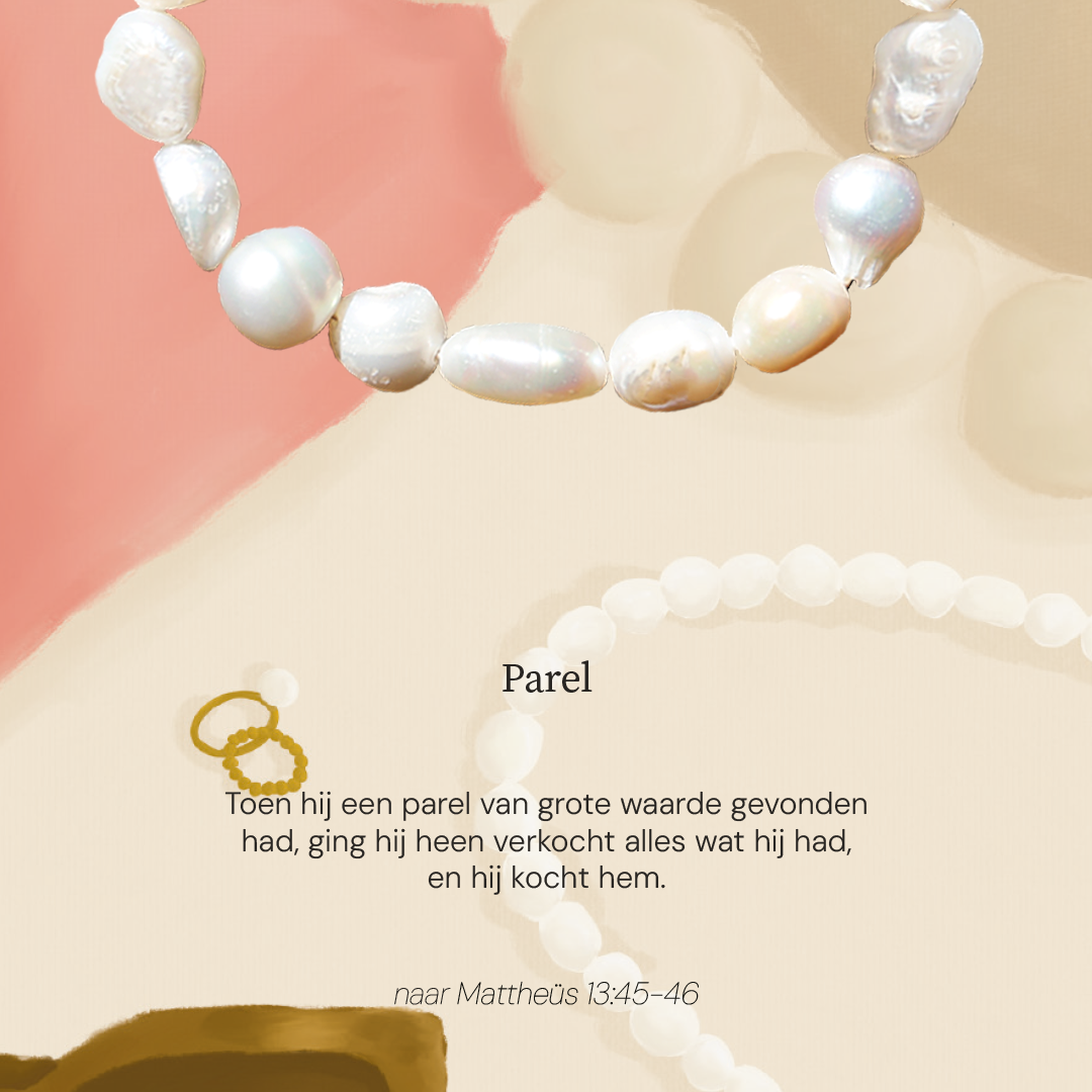 Gouden Armband - Mattheüs 13:45-46 - Parel