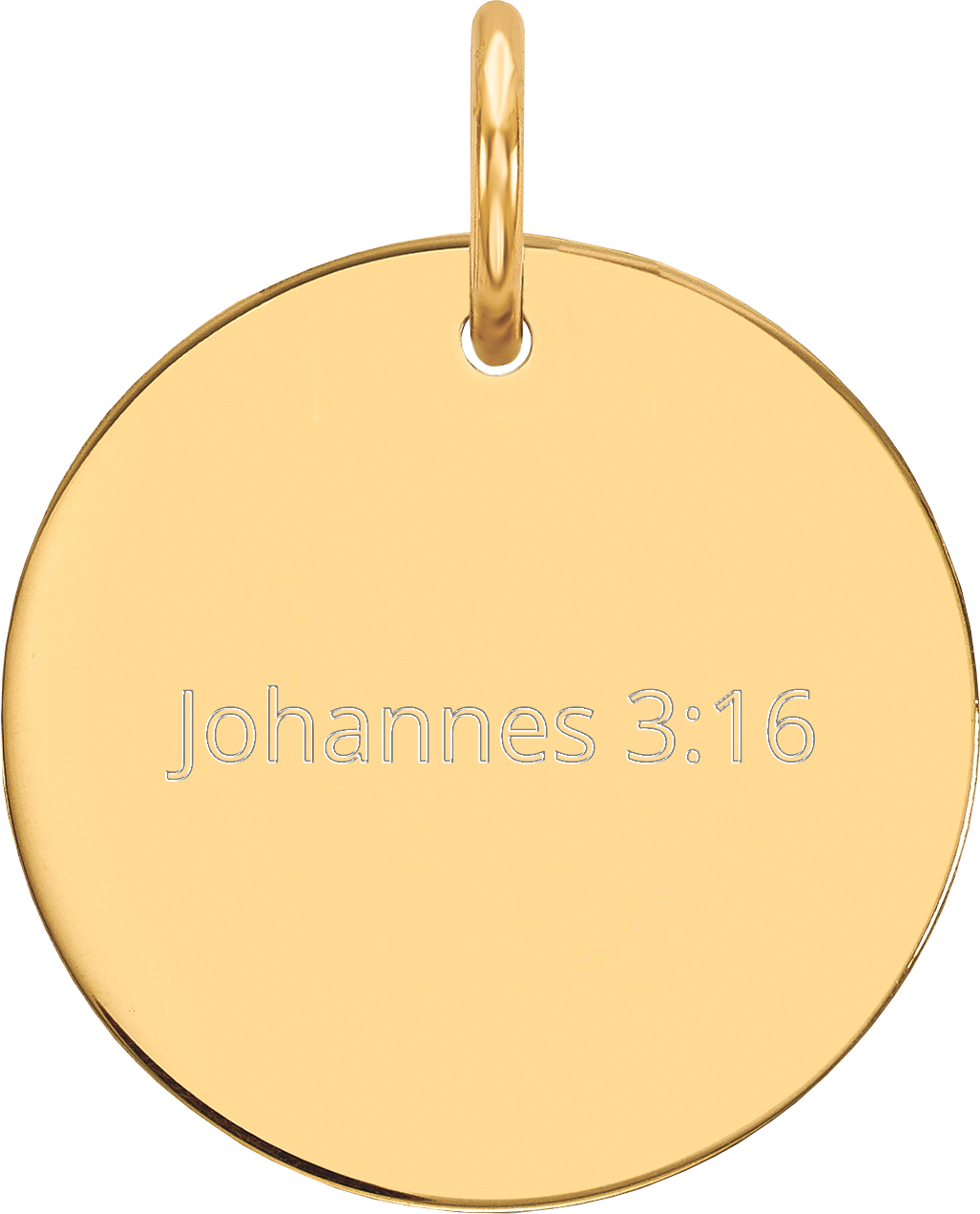 Gouden Hanger - Johannes 3:16 - Ø 15 mm
