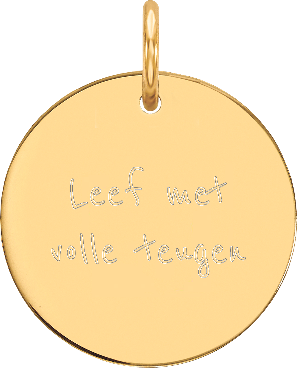 Gouden Hanger - Leef Met Volle Teugen - Ø 15 mm