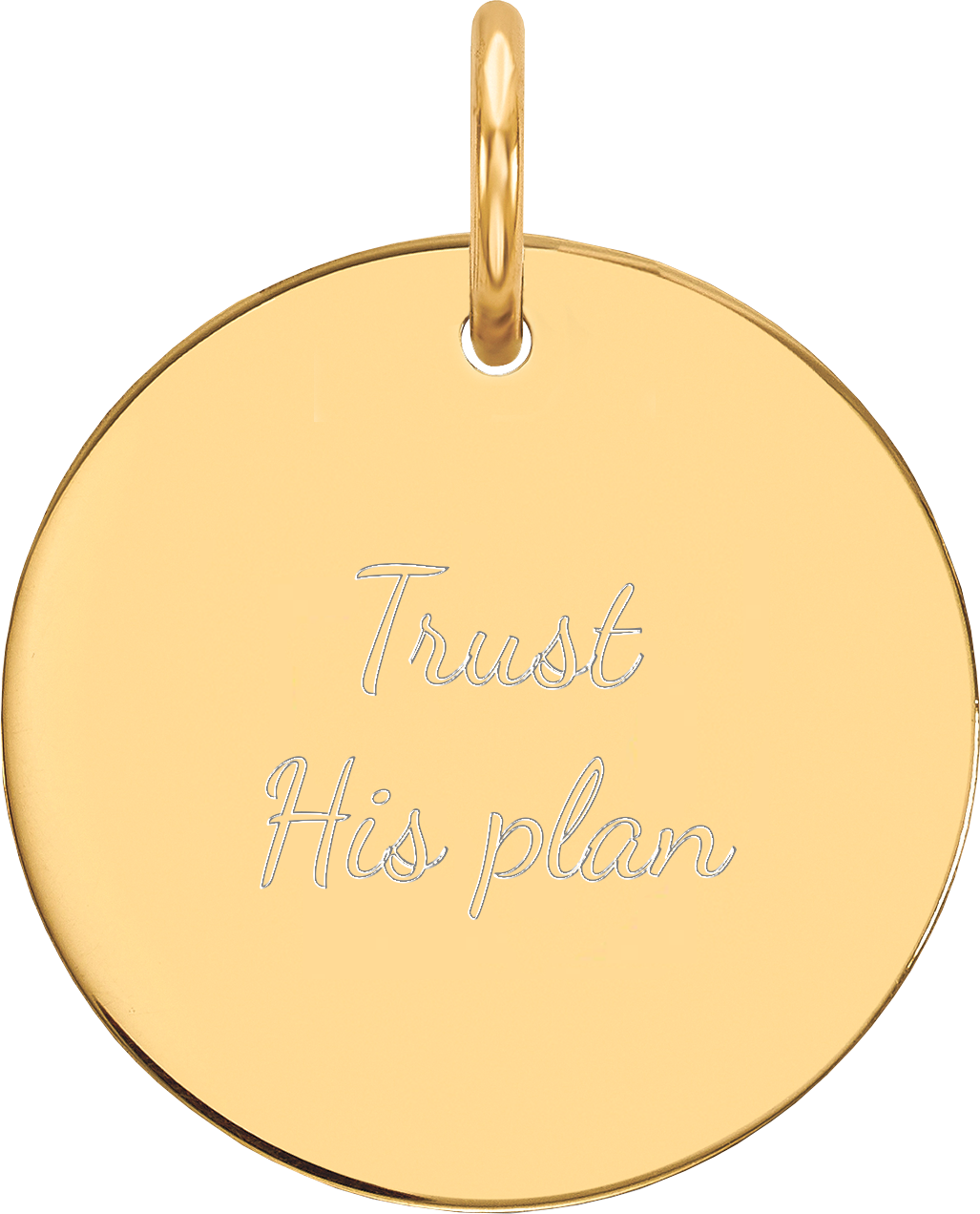 Gouden Hanger - Trust His Plan - Ø 15 mm 