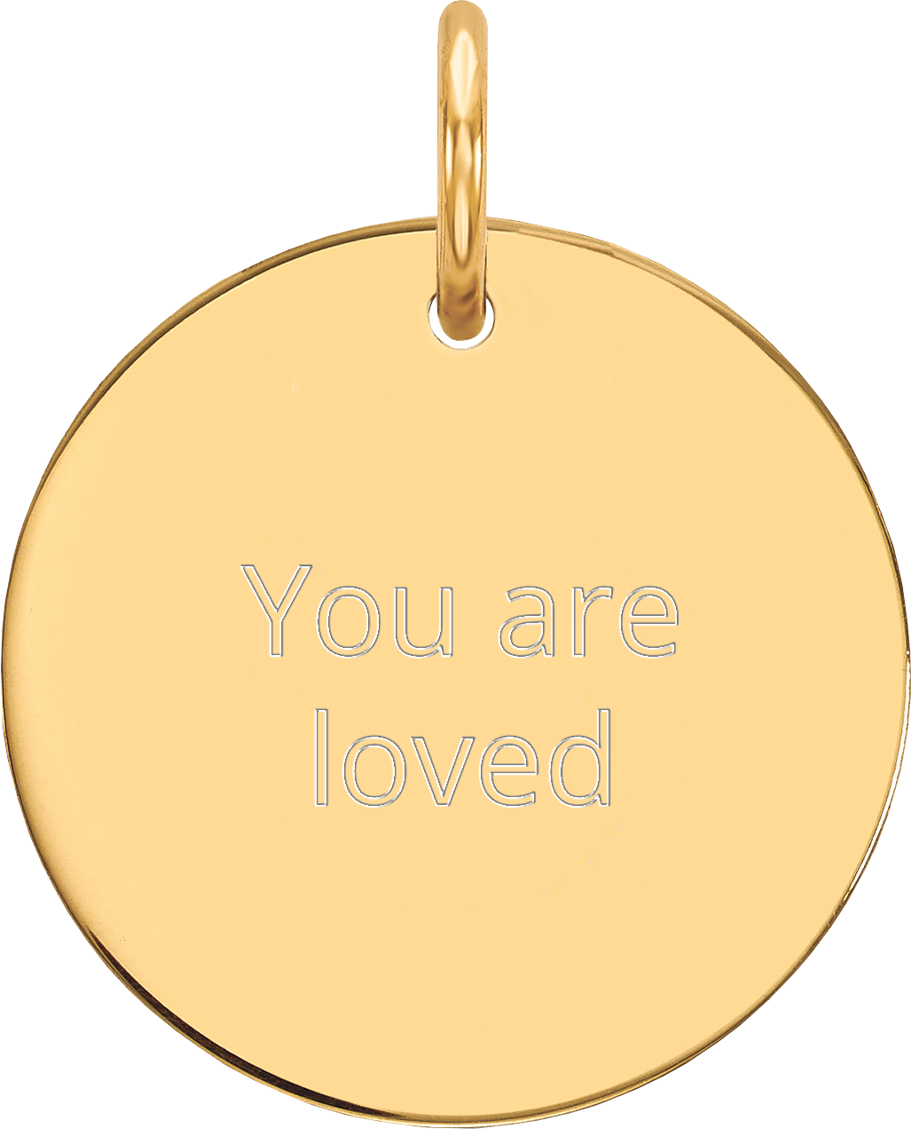 Gouden Hanger - You are loved - Ø 15 mm