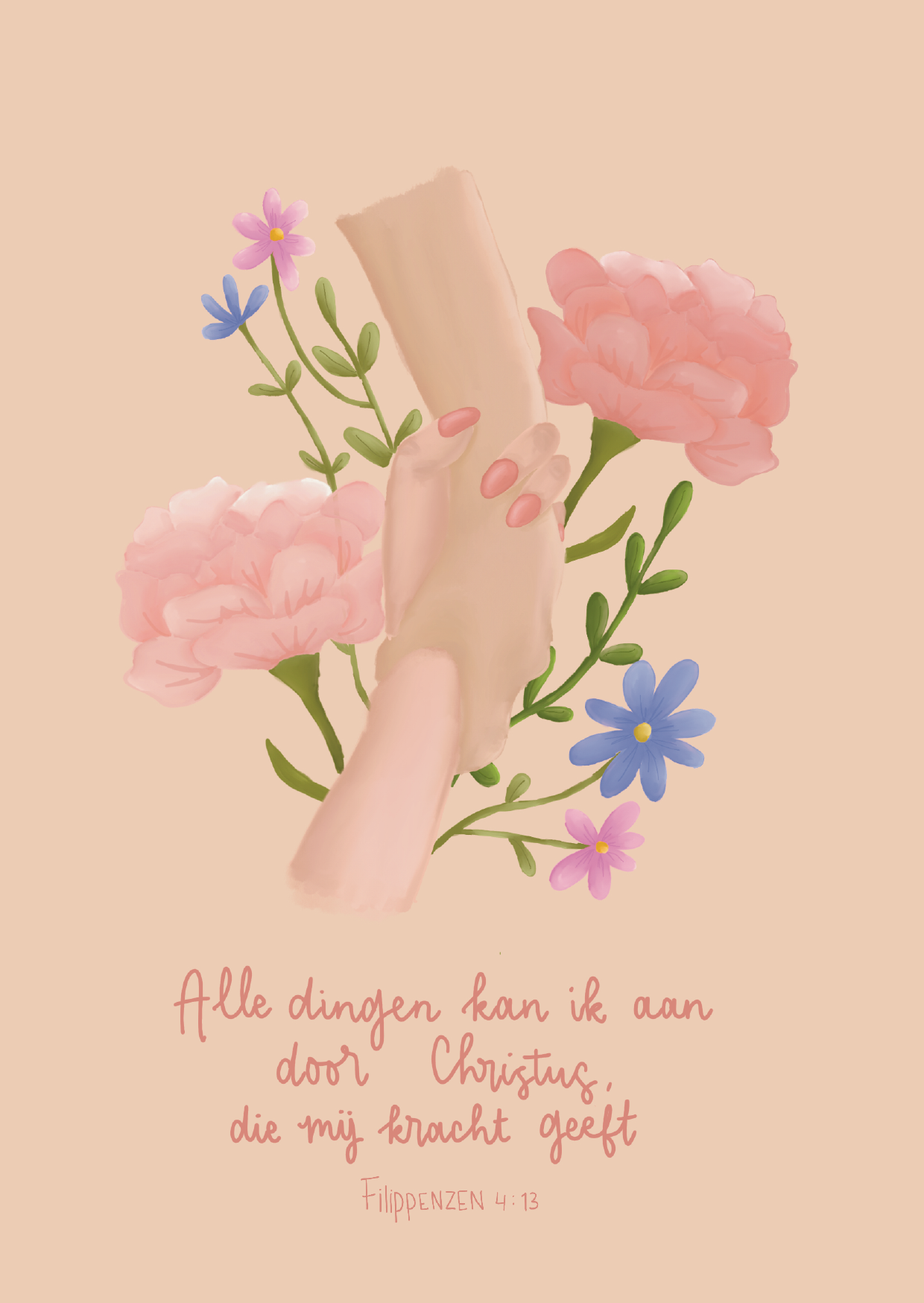 Kaart - Filippenzen 4:13 - Alle Dingen Kan Ik Aan Door Christus