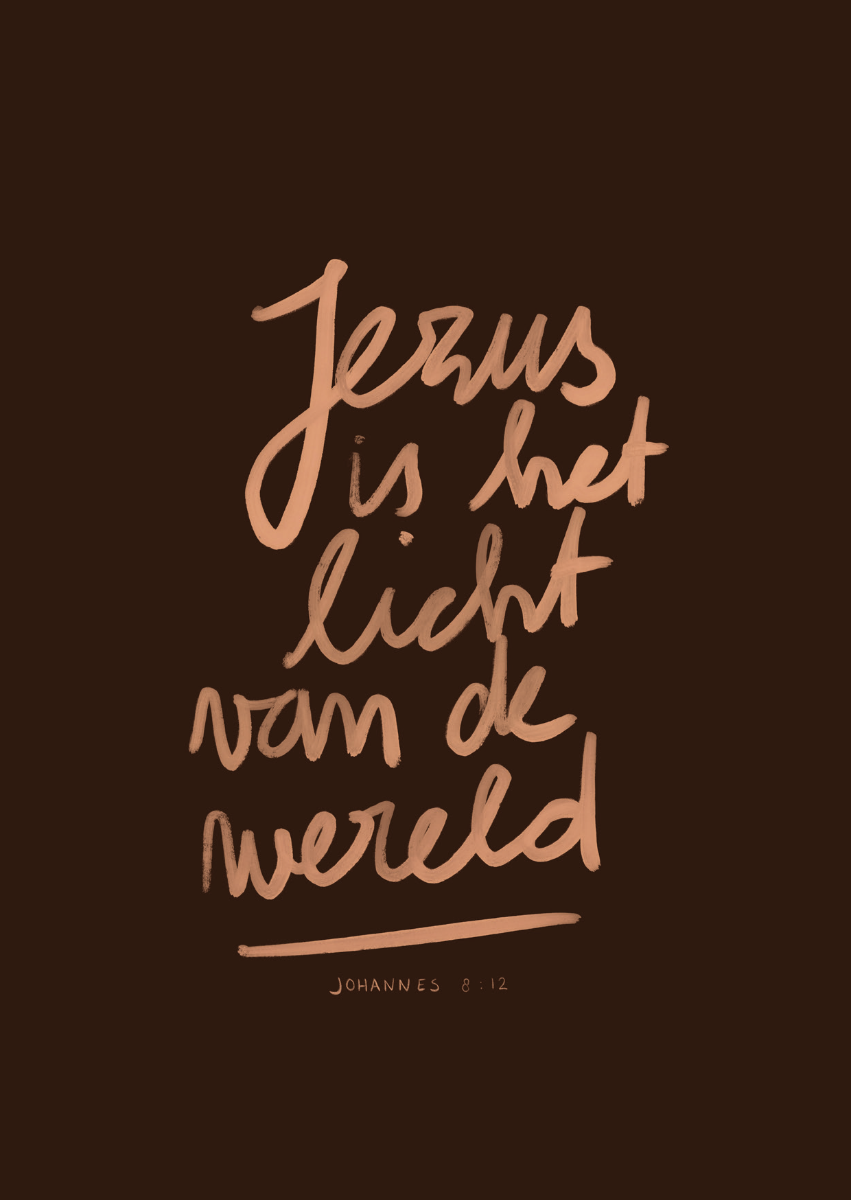 Kaart - Johannes 8:12 - Jezus is het Licht van de Wereld