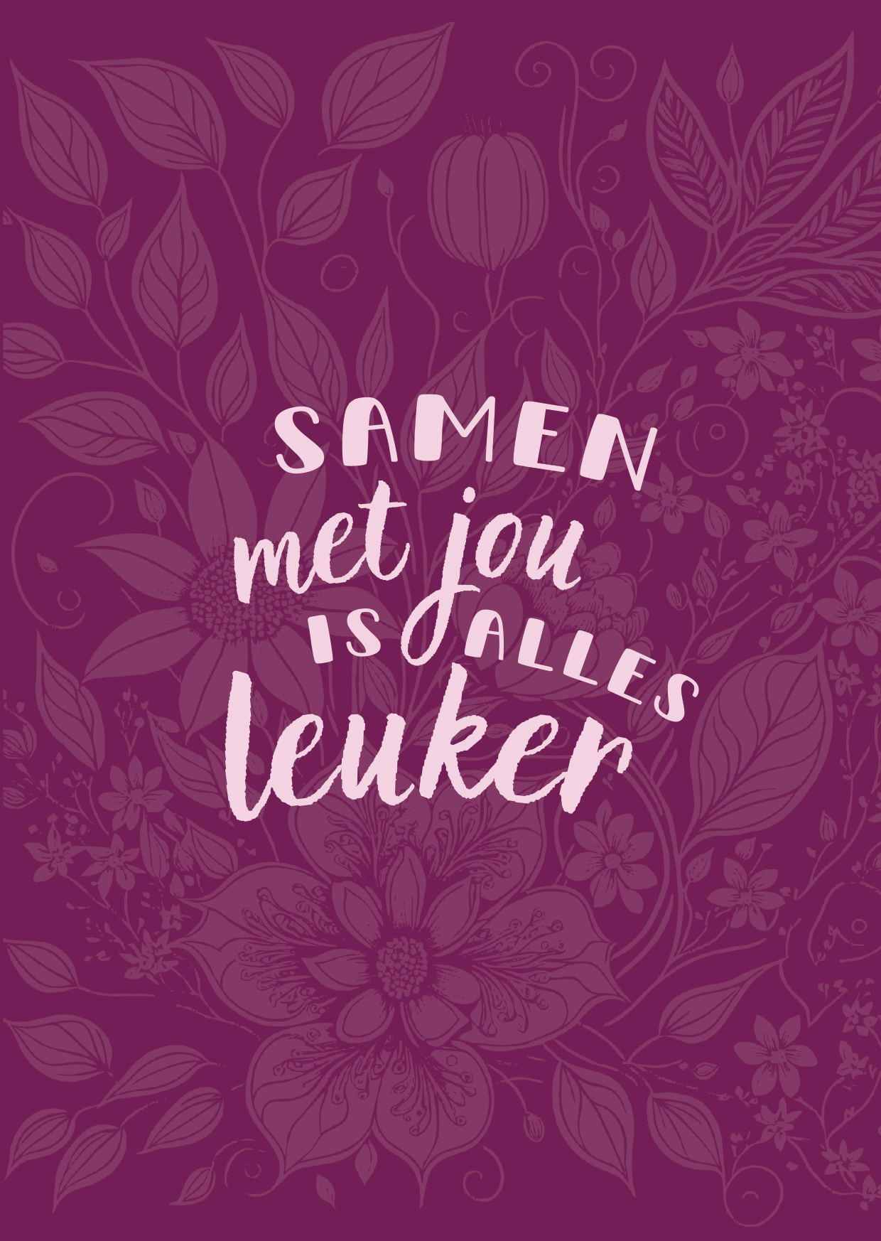 Kaart - Samen Met Jou Is Alles Leuker