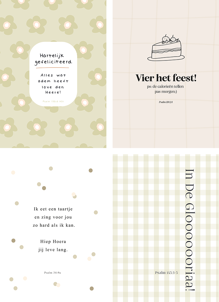 Kaarten Verjaardag - Set 2
