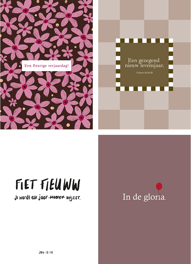 Kaarten Verjaardag - Set 3
