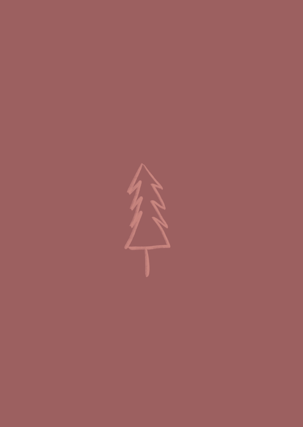 Kerstkaart - Boom