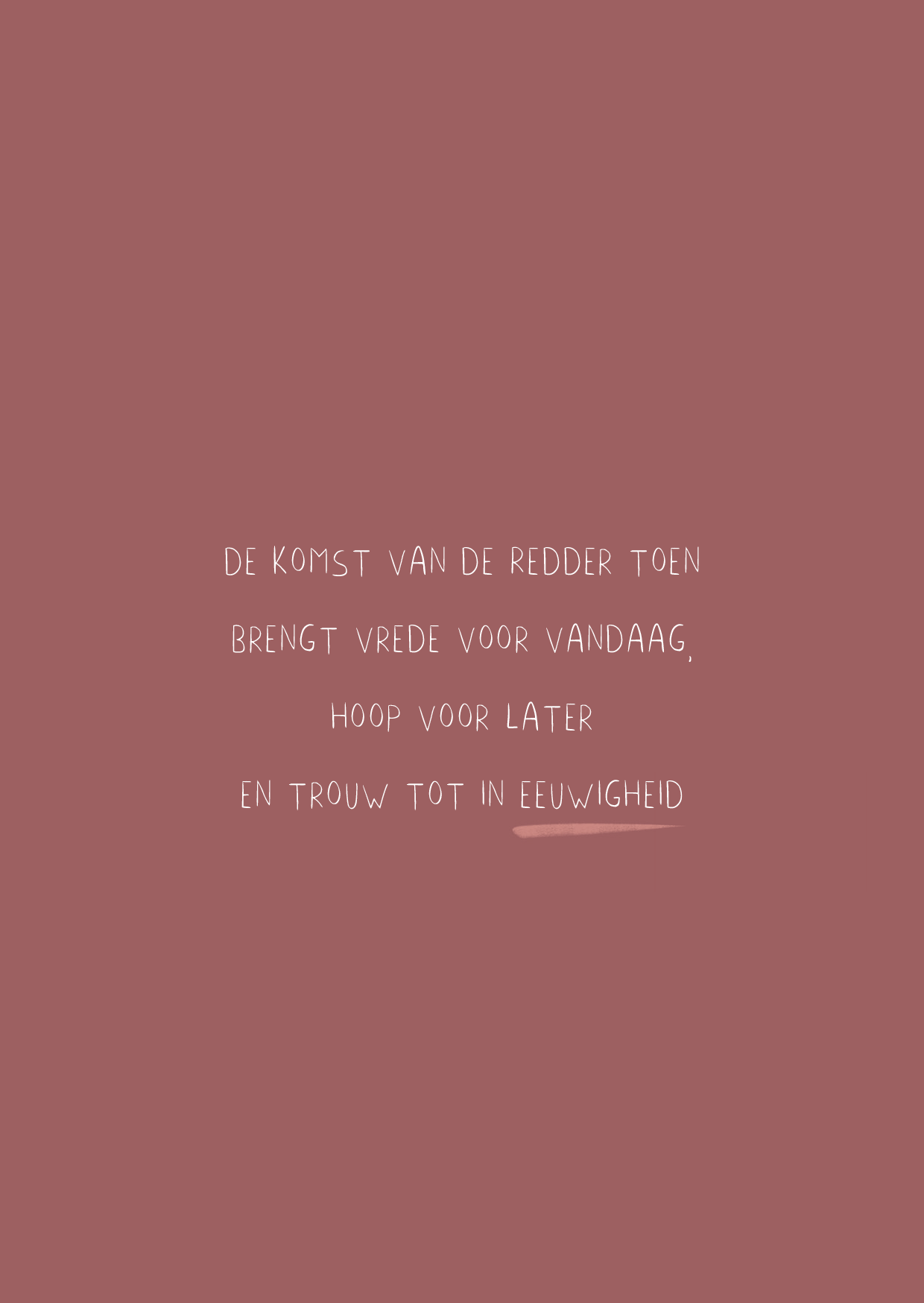 Kerstkaart - De Komst Van De Redder Toen Brengt Voor Vrede Vandaag