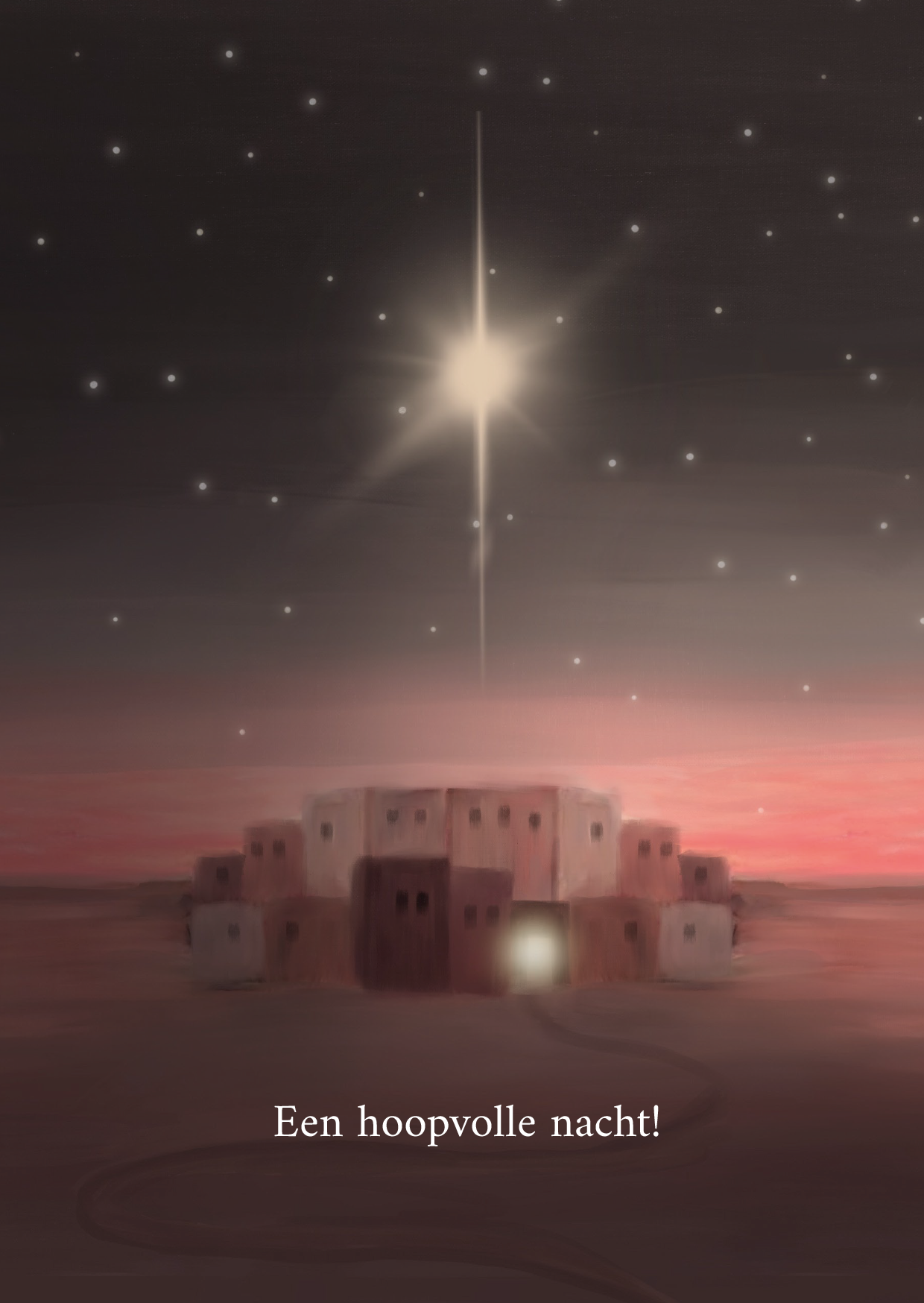 Kerstkaart - Een Hoopvolle Nacht