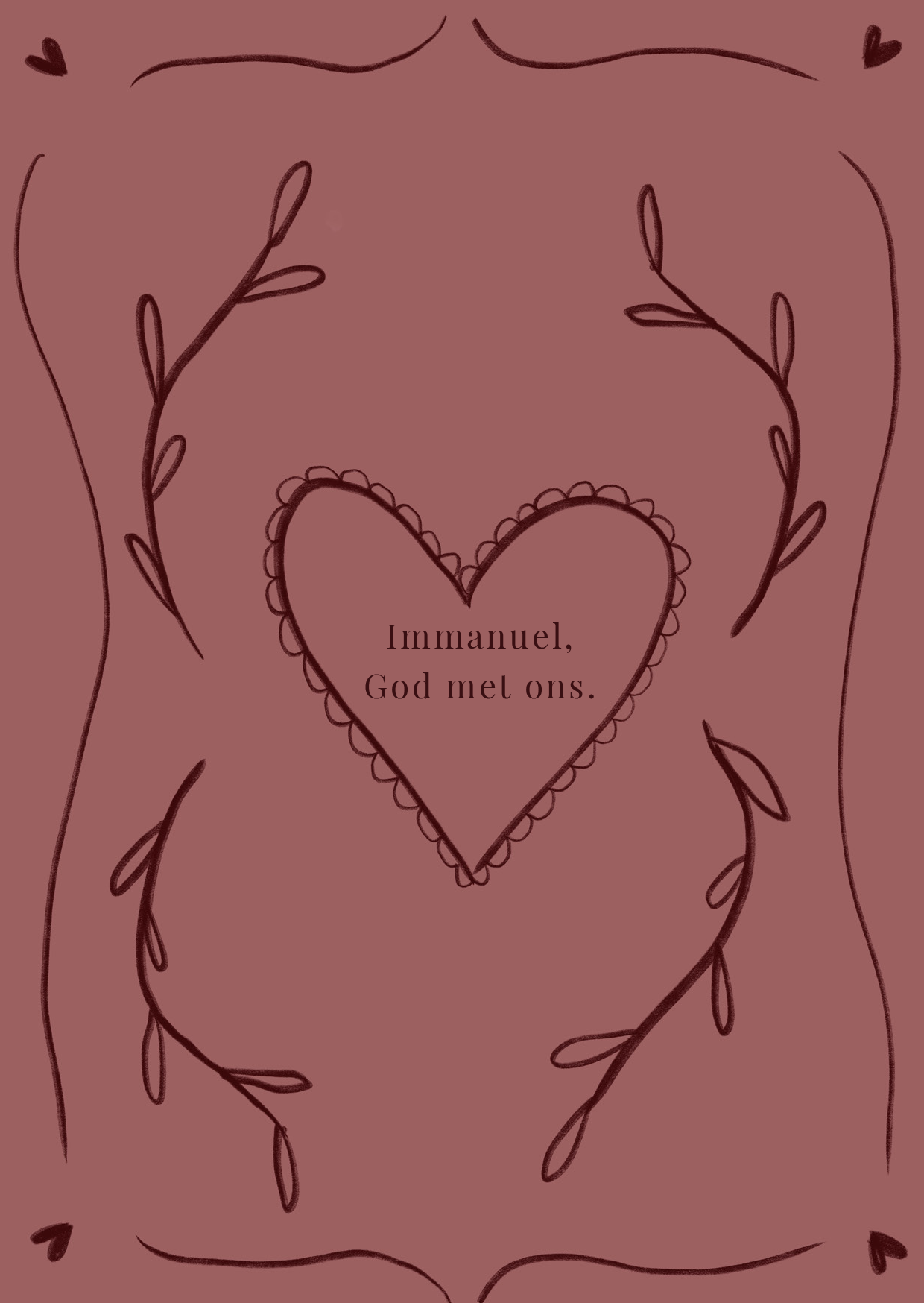 Kerstkaart - Immanuel, God Met Ons