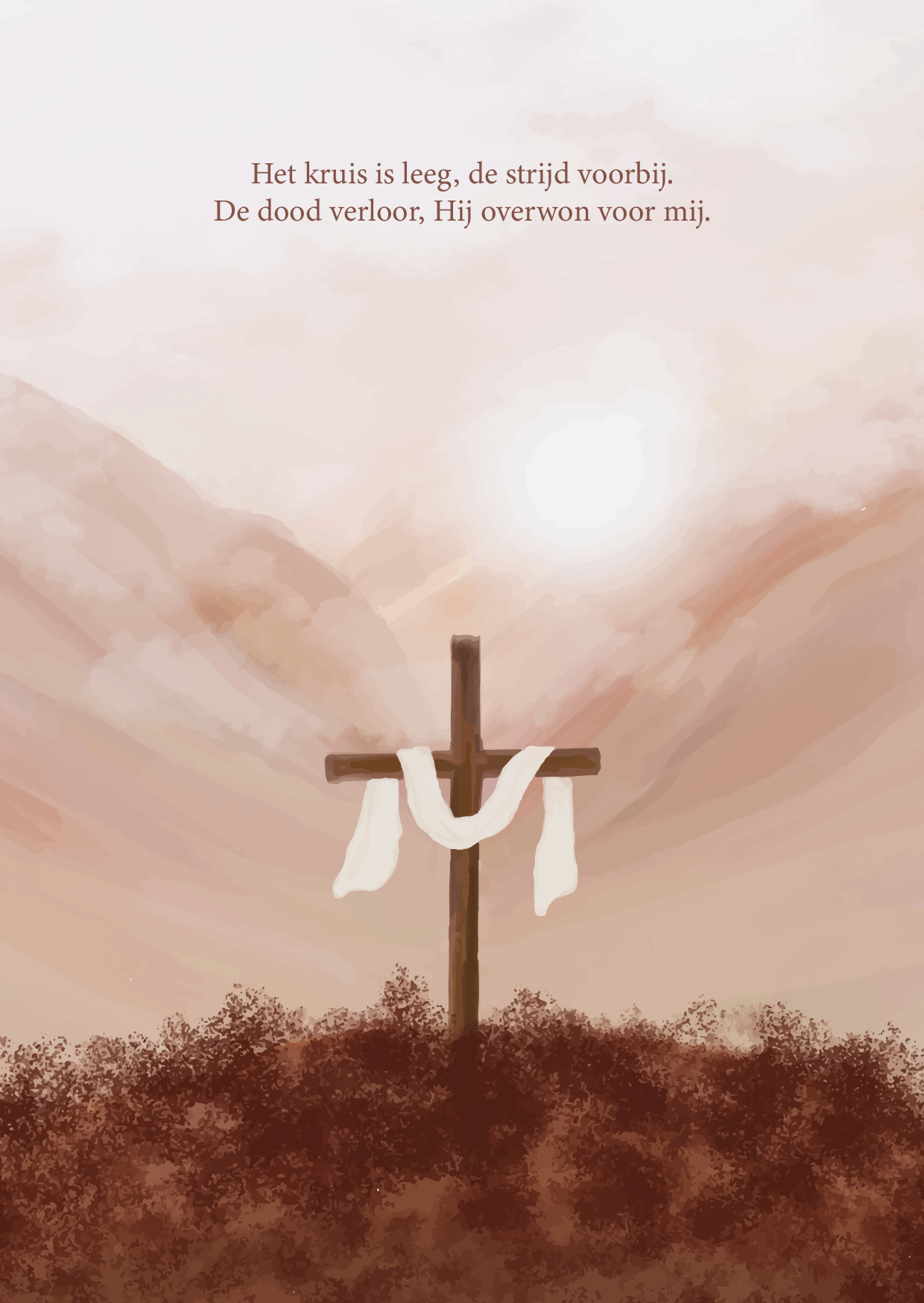 Paaskaart - De Dood Verloor, Hij Overwon Voor Mij