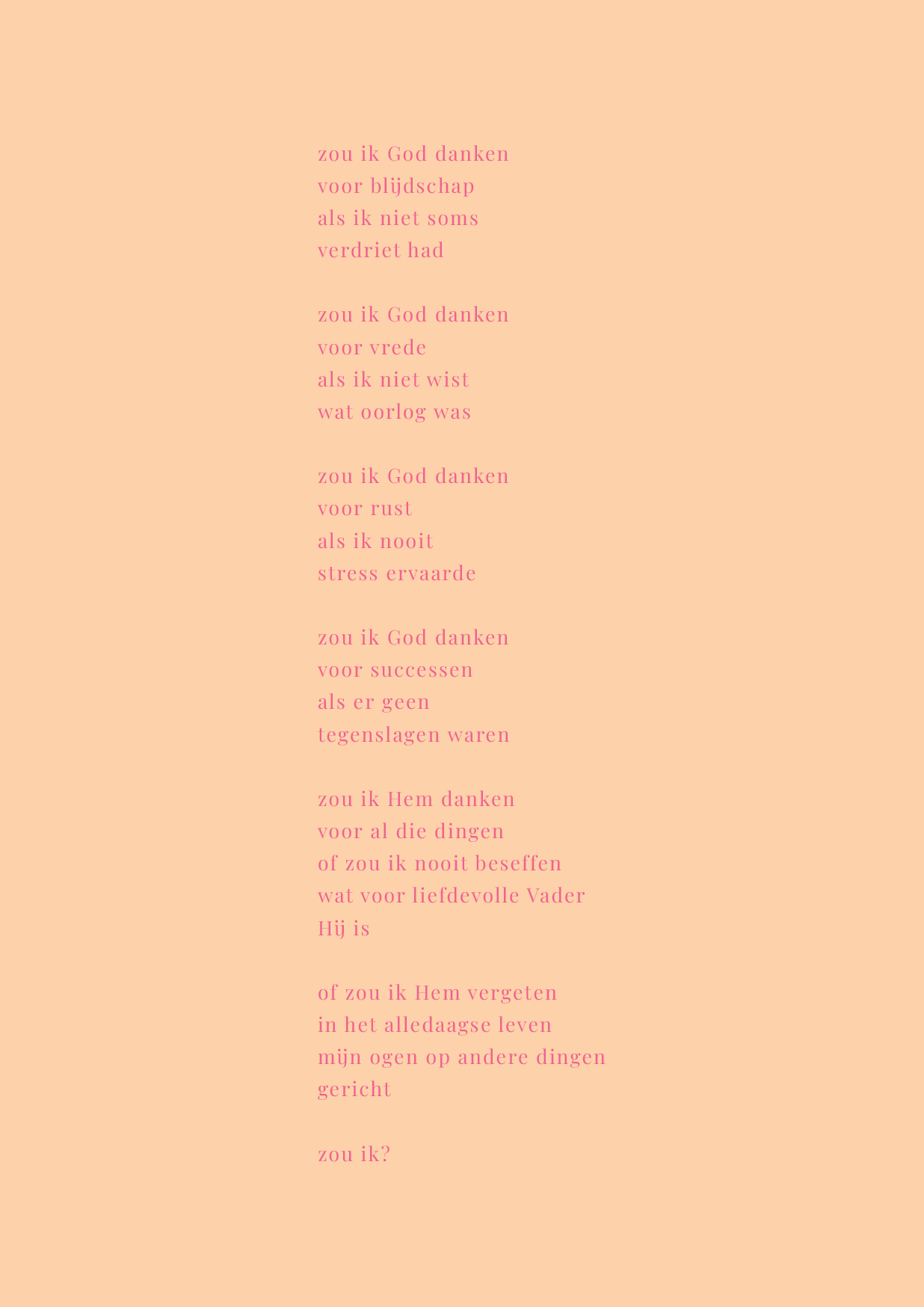 Poster - Gedicht - Zou Ik?