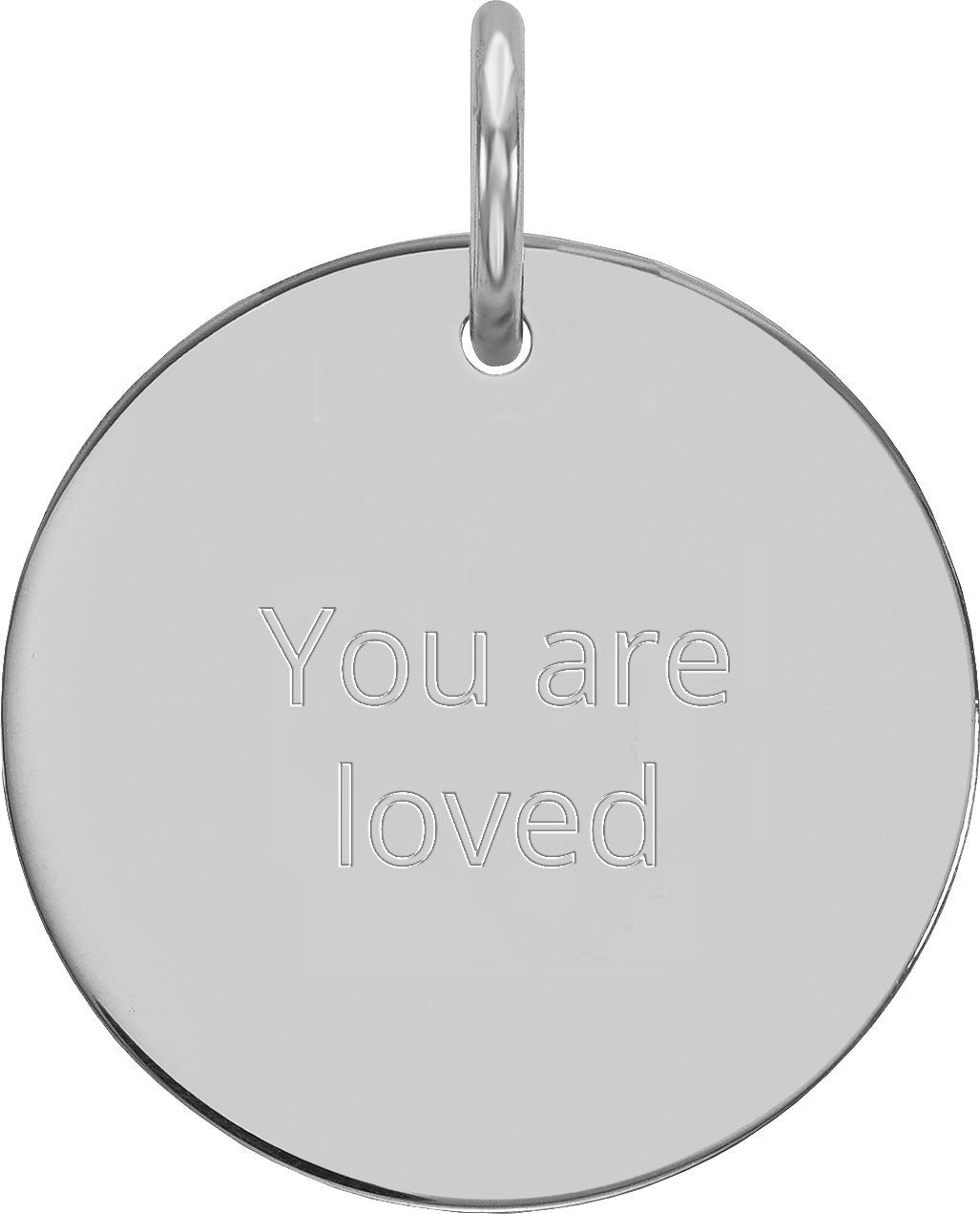 Zilveren Hanger - You are loved - Ø 15 mm