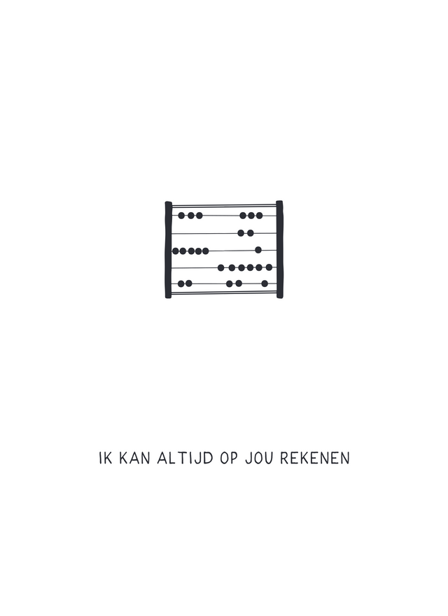 Kaart - Ik Kan Altijd op Jou Rekenen - Kaarten - DagelijkseBroodkruimels
