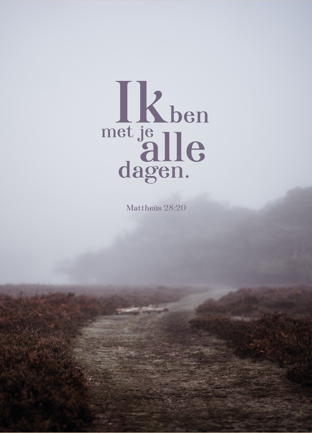 Kaart - Mattheus 24:26 - Ik Ben Met Je Alle Dagen - Folie - Kaarten ...